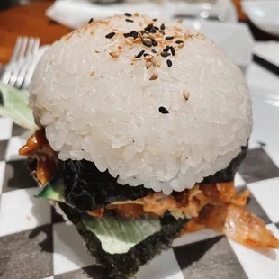 salmon Sushi Burger