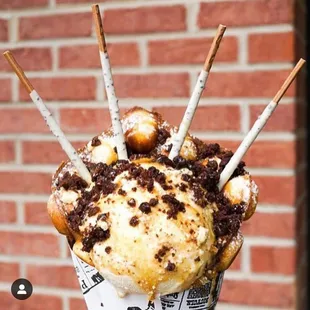 a cup of ice cream