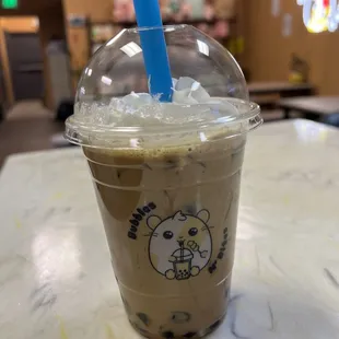 Vietnamese coffee with boba