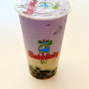 Taro milk tea with oat milk