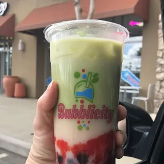Iced Berry Matcha Latte