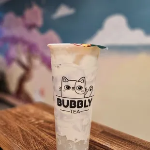 a cup of bubble tea