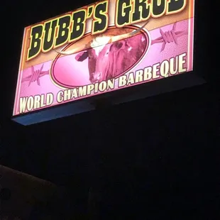 Sign seen from the road.