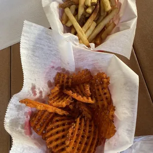 Small Sweet Potato Waffles Large Fries