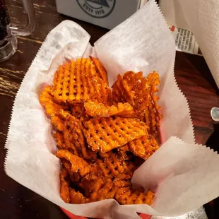 Sweet Potato Waffle Fries at. Bub&apos;s