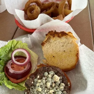 Quarter pound with Onion Rings