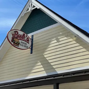 the front of the building