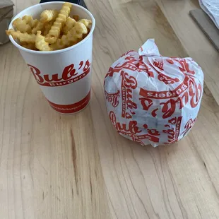 Single Bub's Burger and Fries