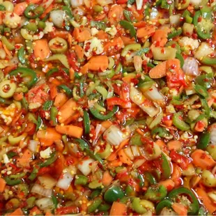 BUBS SUBS Homemade Giardiniera is made 100% From Scratch!