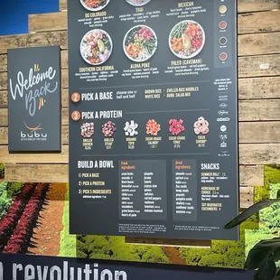 Menu board