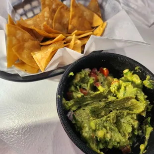 guacamole and chips
