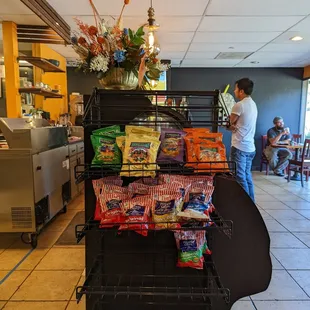 Snack selection of chips