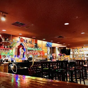 Bar inside dining area
