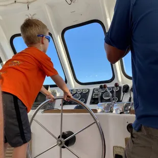 Captain allowed our 5 yr old to drive the boat!
