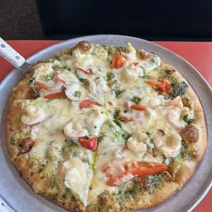 Panama red shrimp pizza - YUM