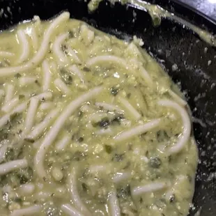 Pesto pasta with gluten free noodles