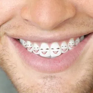 Each one of my teeth, smiling after eating Bucceto's