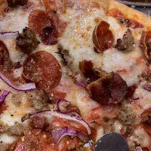 a pepperoni pizza