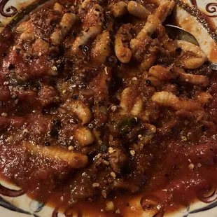 Cavatelli with meat sauce