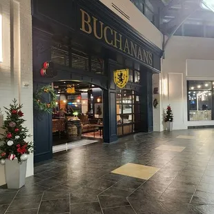  the entrance to the store