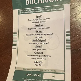 Options for the build-your-own old fashioned