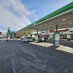 gas station with full service island