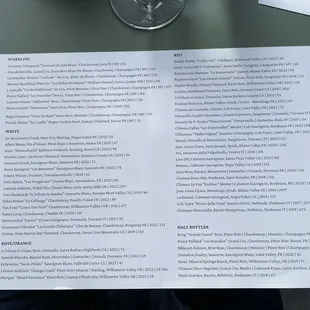 By the bottle wine list 8/2024