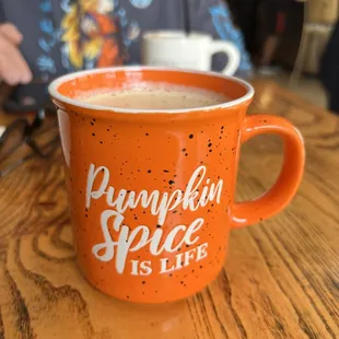 a cup of pumpkin spice is life