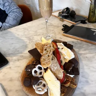 Lavender Mimosa and Chocolate &amp; cheese board!