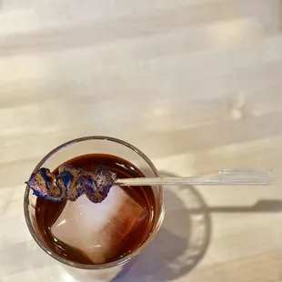 Maple bourbon old fashioned