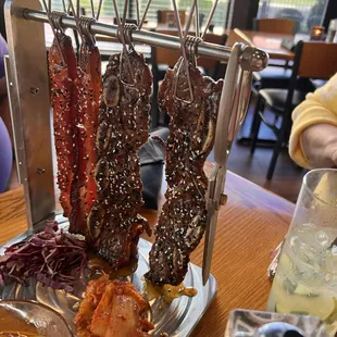 Korean beef strips appetizers