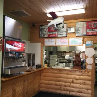 the interior of the restaurant