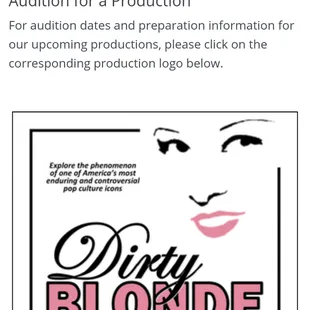 Interested in auditioning?  Check out their website for upcoming shows....