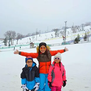 With my babies! Going snow tubing!