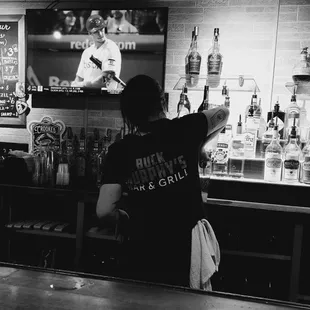 a man behind the bar