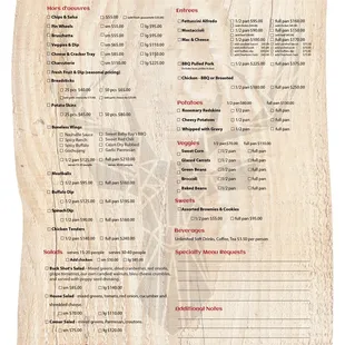 Banquet Menu