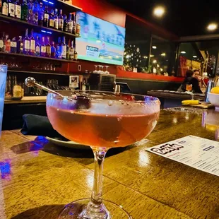 Manhattan ($12 as of 12/23).  Fantastic and with Luxardo cherry!