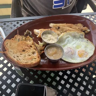 BLACKENED PERCH & EGGS
