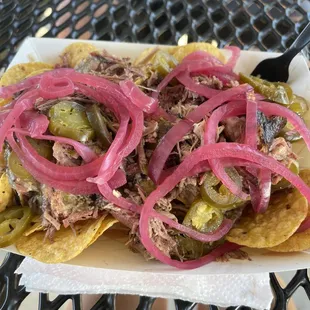 Dairy free nachos with brisket