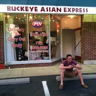 Outside the shop!
