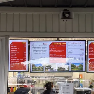 menus on the wall