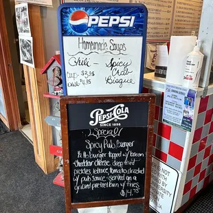 a pepsi sign