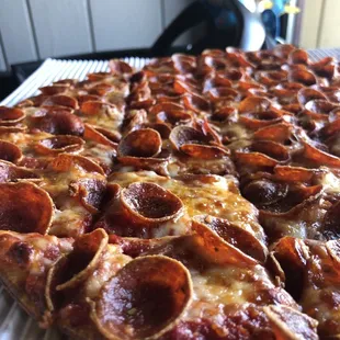 Cupped pepperoni without too much great