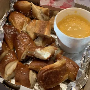 The pretzel bits area amazing, soft and pillowy w salty!!