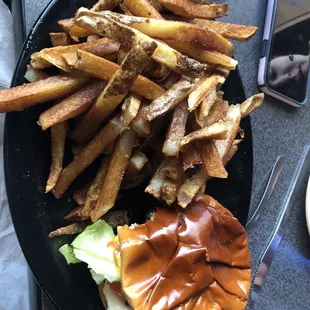 Buckeye burger and fries