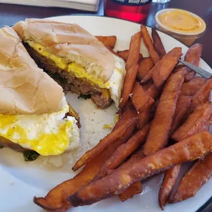 These are supposed to be sweet potato WAFFLE fries- but &apos;they changed it&apos; so just ignore that menu.