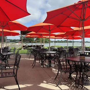 Patio on the lake=perfection! (Minus the bees)