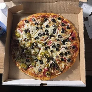 a pizza in a box