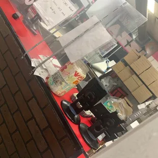 a view of the counter from above