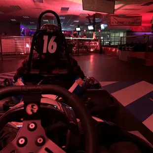 Track view at dark race setting